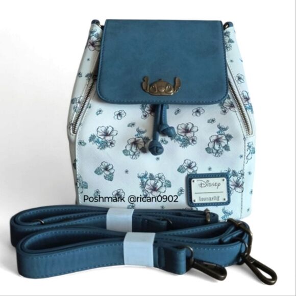 Loungefly Disney Lilo and Stitch Paradise Floral Mini Backpack - Picture 1 of 11